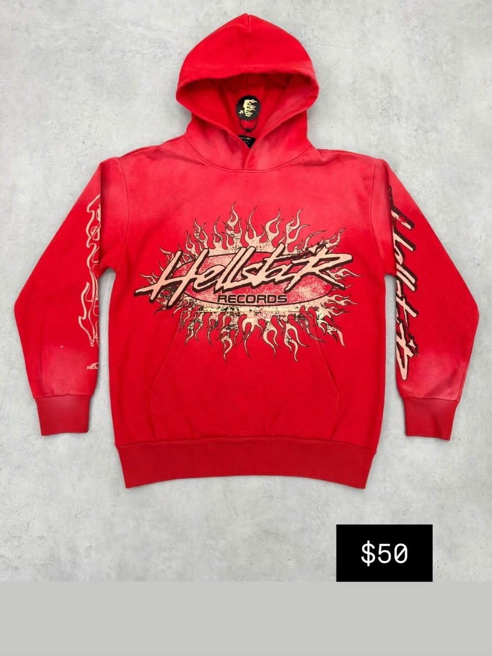 Red Graphic hellstar hoodies